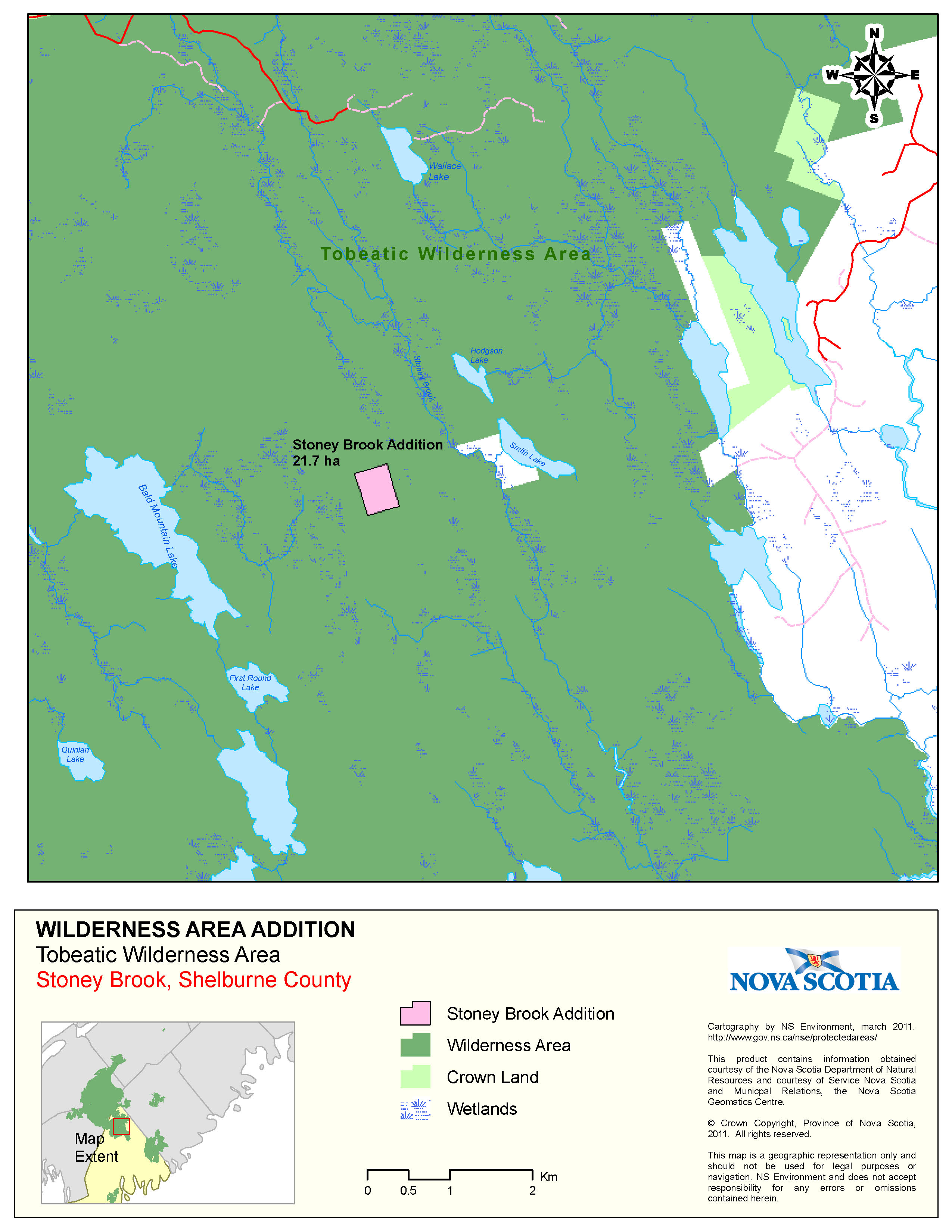 Approximate Boundaries of Crown Land at Stoney Brook, Shelburne County